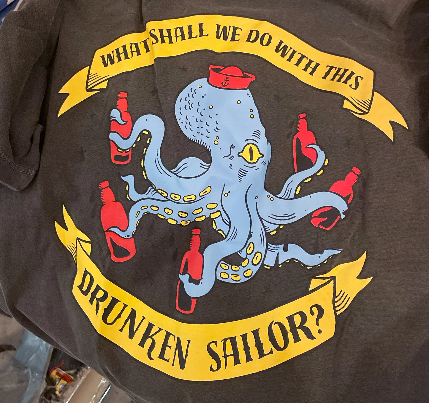 Female Drunken Octopus T-shirt (gray)