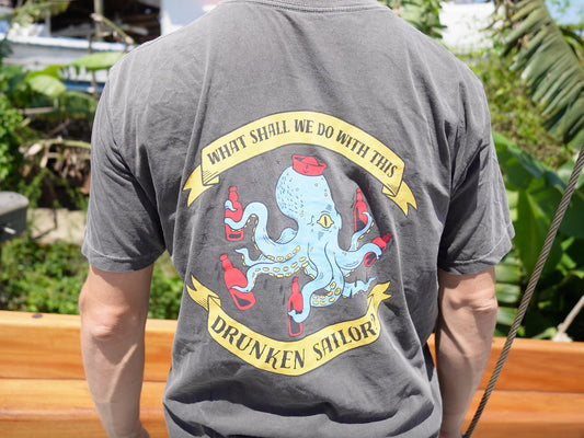Drunken Octopus T-shirt (gray)